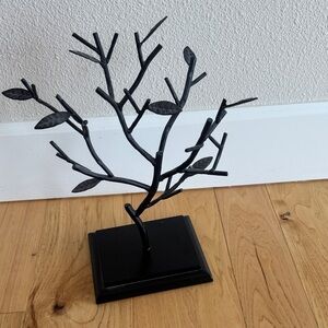Black Metal Tree Jewelry Holder